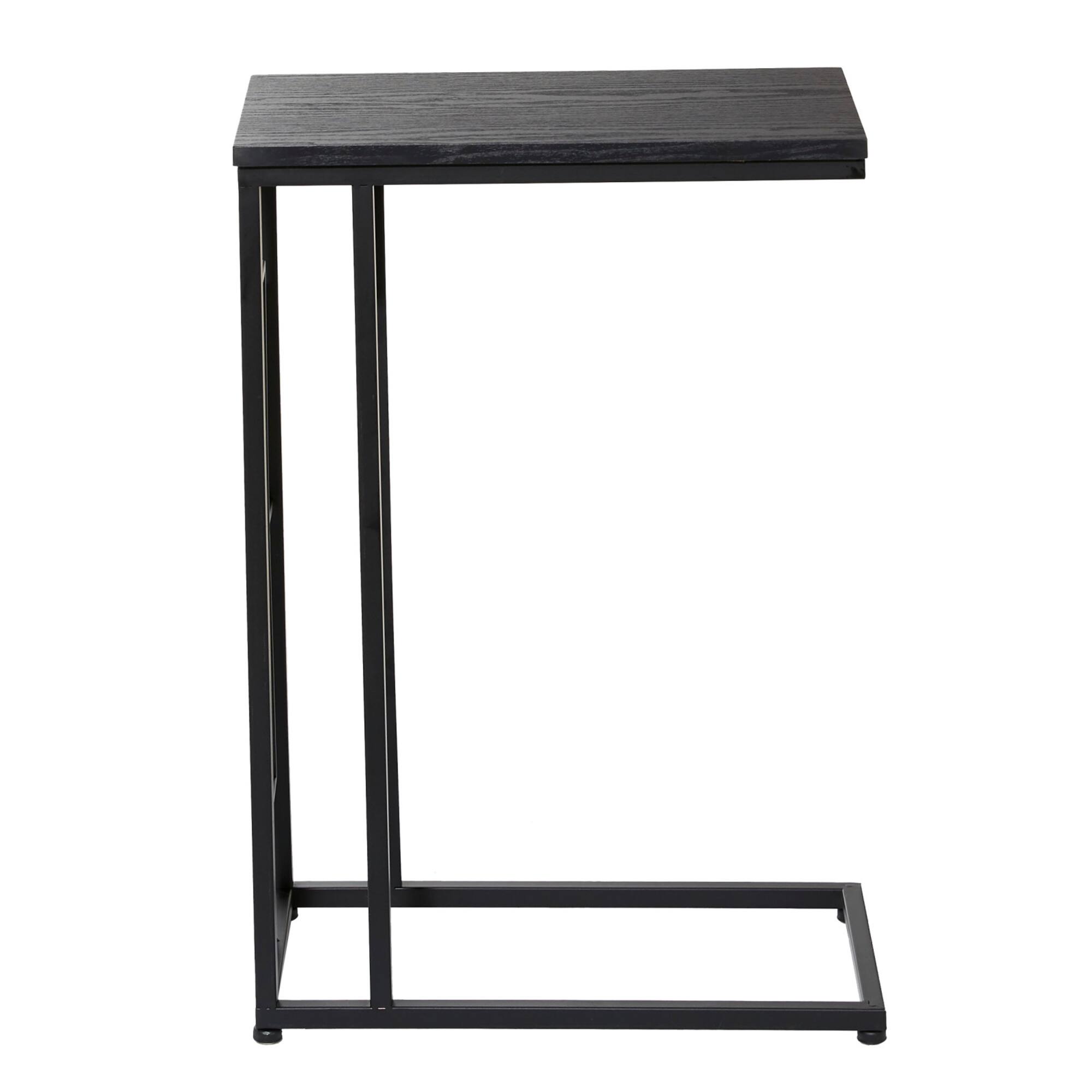 26" Black Metal Contemporary Accent Table